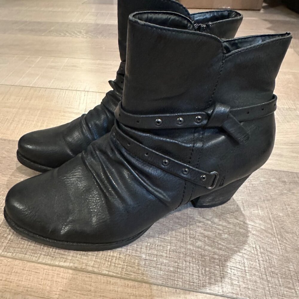 BEAR TRAPS WOMENS BLACK ROMA 8.5 BOOTIE BOOTS SHOES